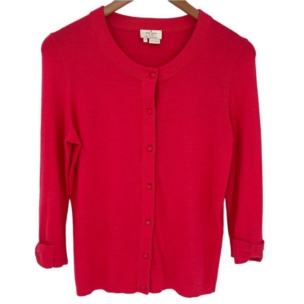 Kate Spade New York Live Colorfully Somerset Cardigan Sweater Women‎ Small Pink